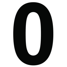 Chiffre autocollant noir -...