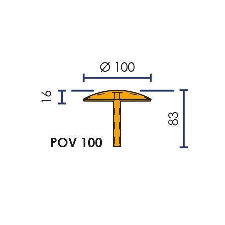 Stainless steel road stud - Viso