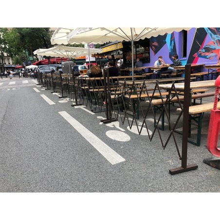 Extendable steel safety barrier - Viso