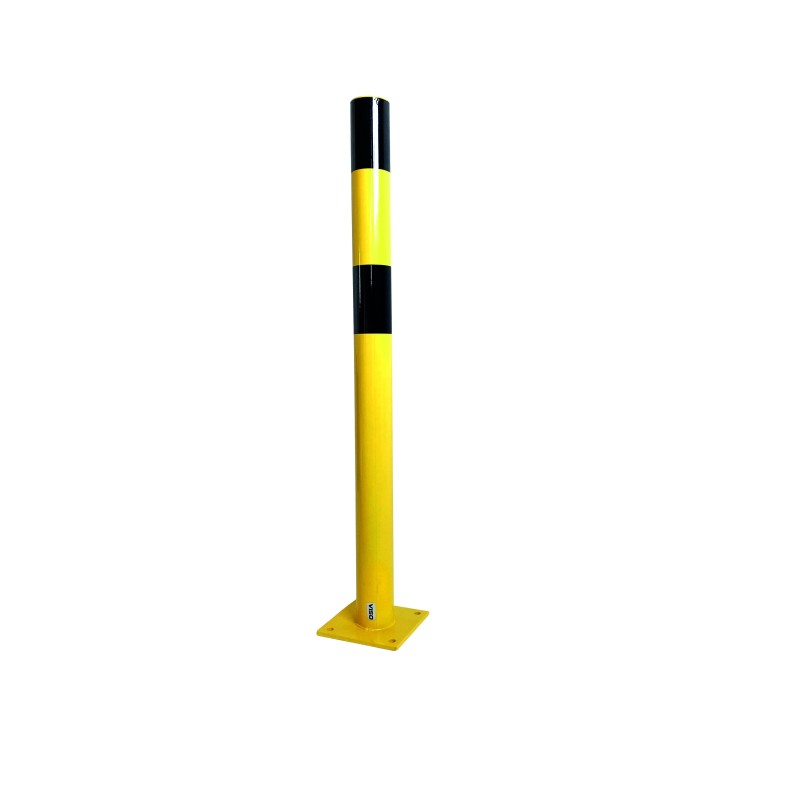 Steel safety bollard with rounded edges - Viso
