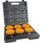 Set of 6 9-position LED flashing construction lamps - Viso