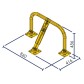 High-Resistance Parking Bollard with Cast Iron Legs - Viso