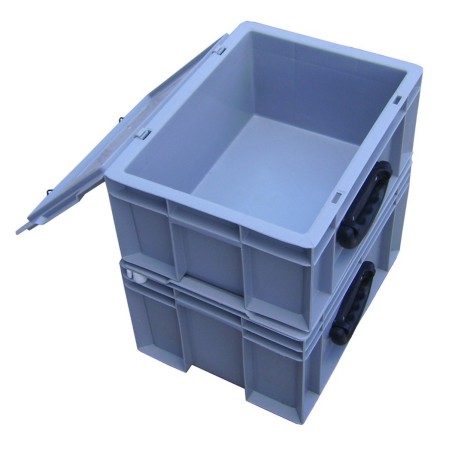 Handling crate with a lid, available in capacities ranging from 10 liters to 50 liters. - Viso