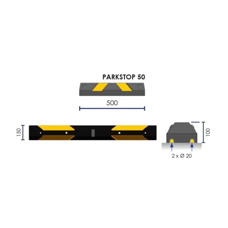 Parkeerbumper rubber - Viso