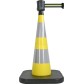 Traffic cone with weighted base and retractable strap - Viso
